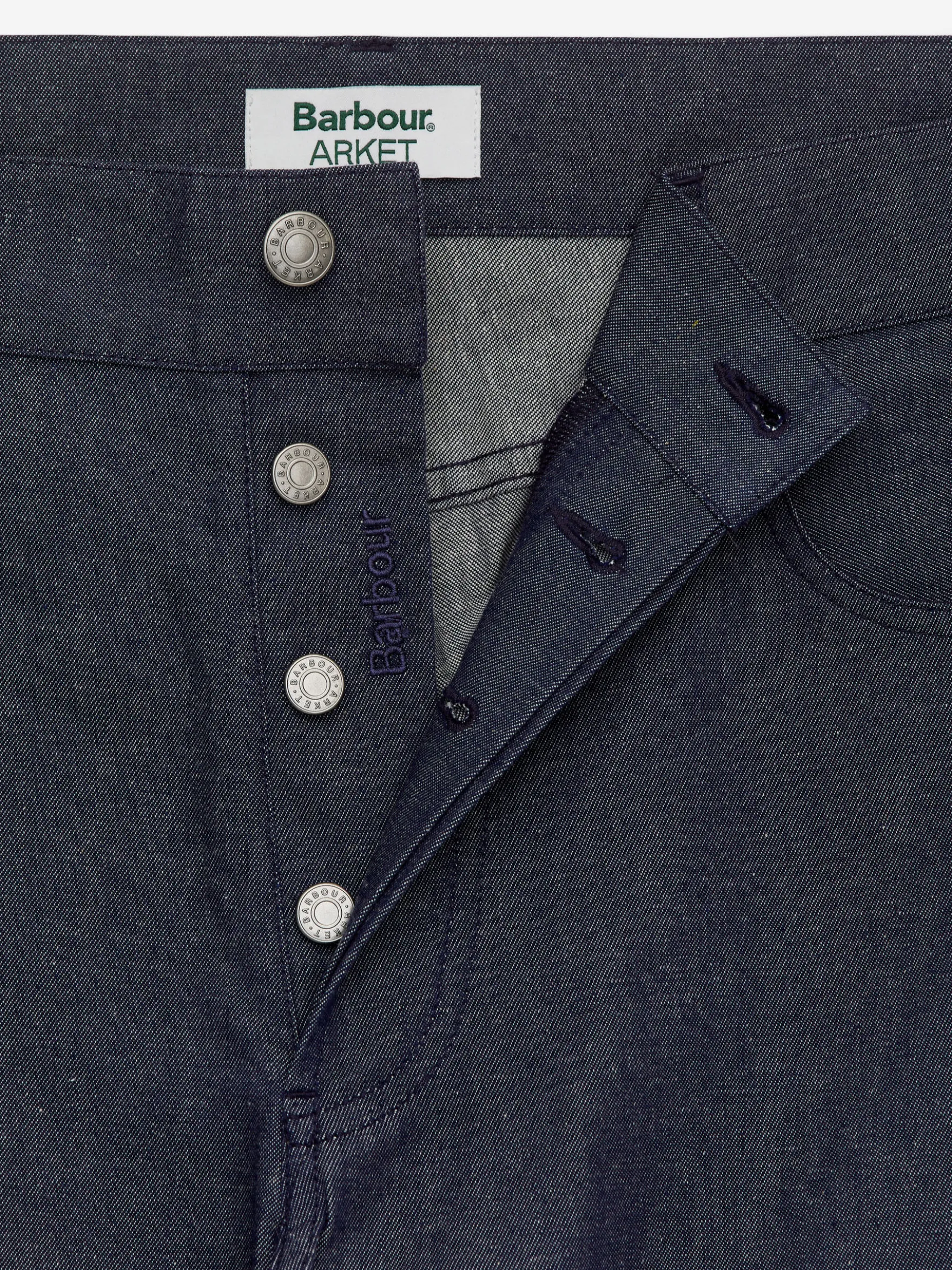 ARKET und Barbour gewachste Loose Straight Jeans