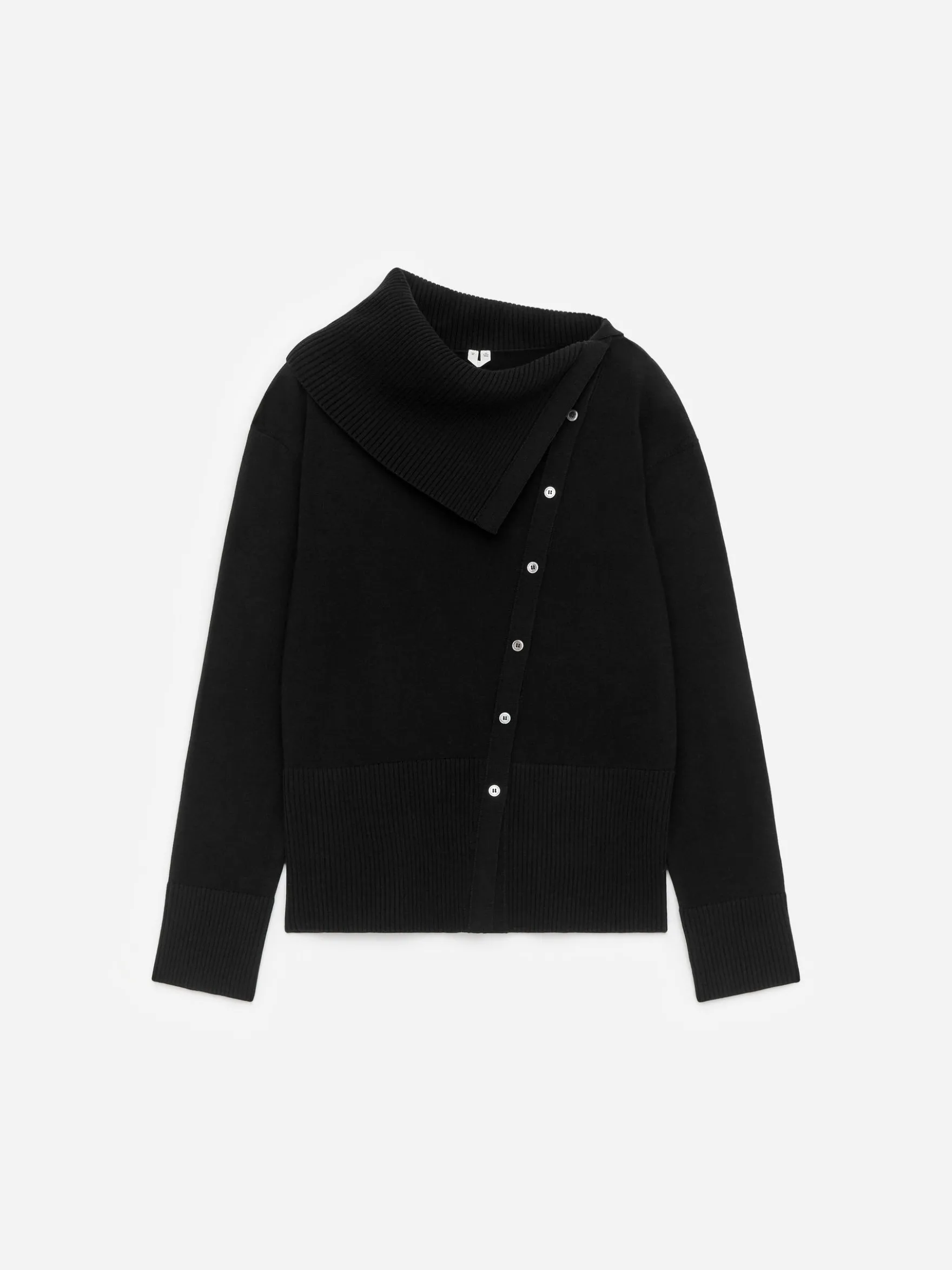 Asymmetrische Strickjacke aus Wolle