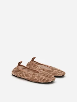 Ballerinas aus Mesh mit Verzierung