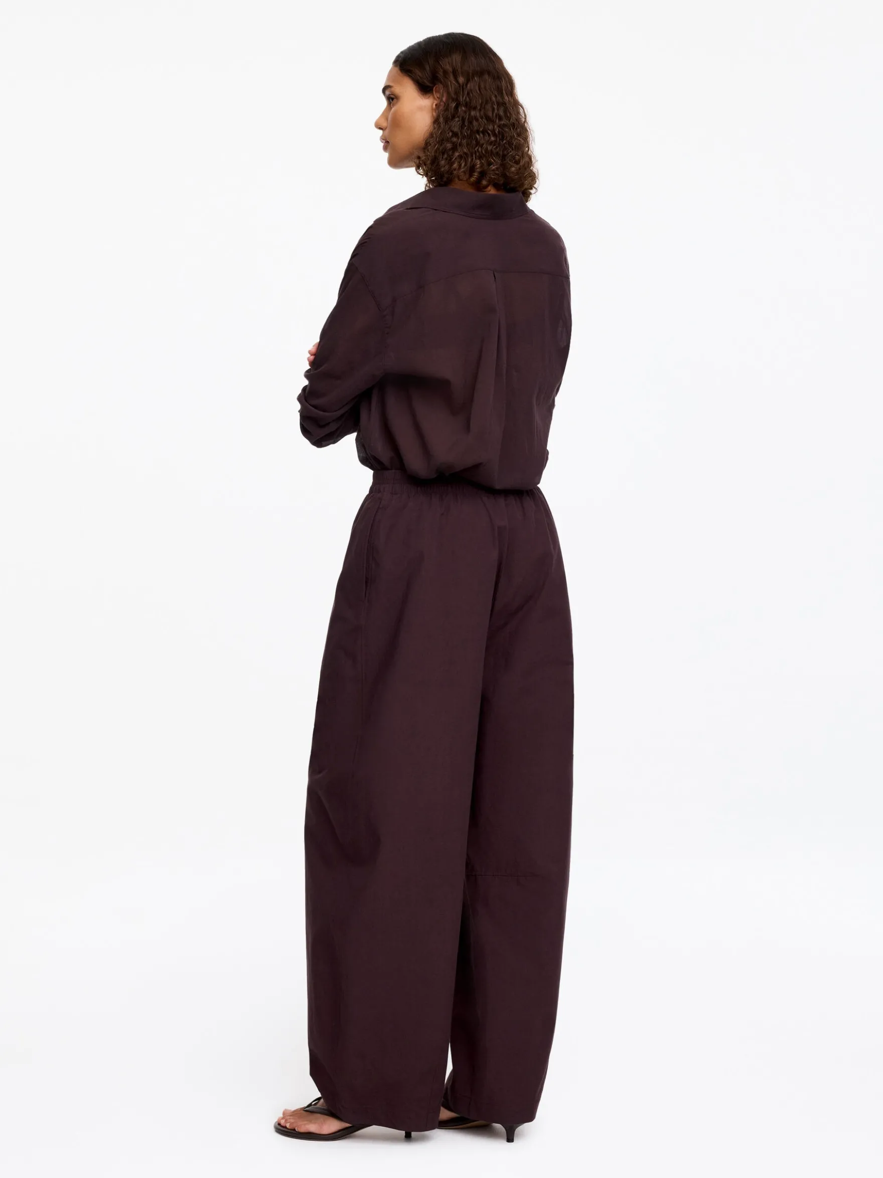 Baumwollhose mit Barrel Leg