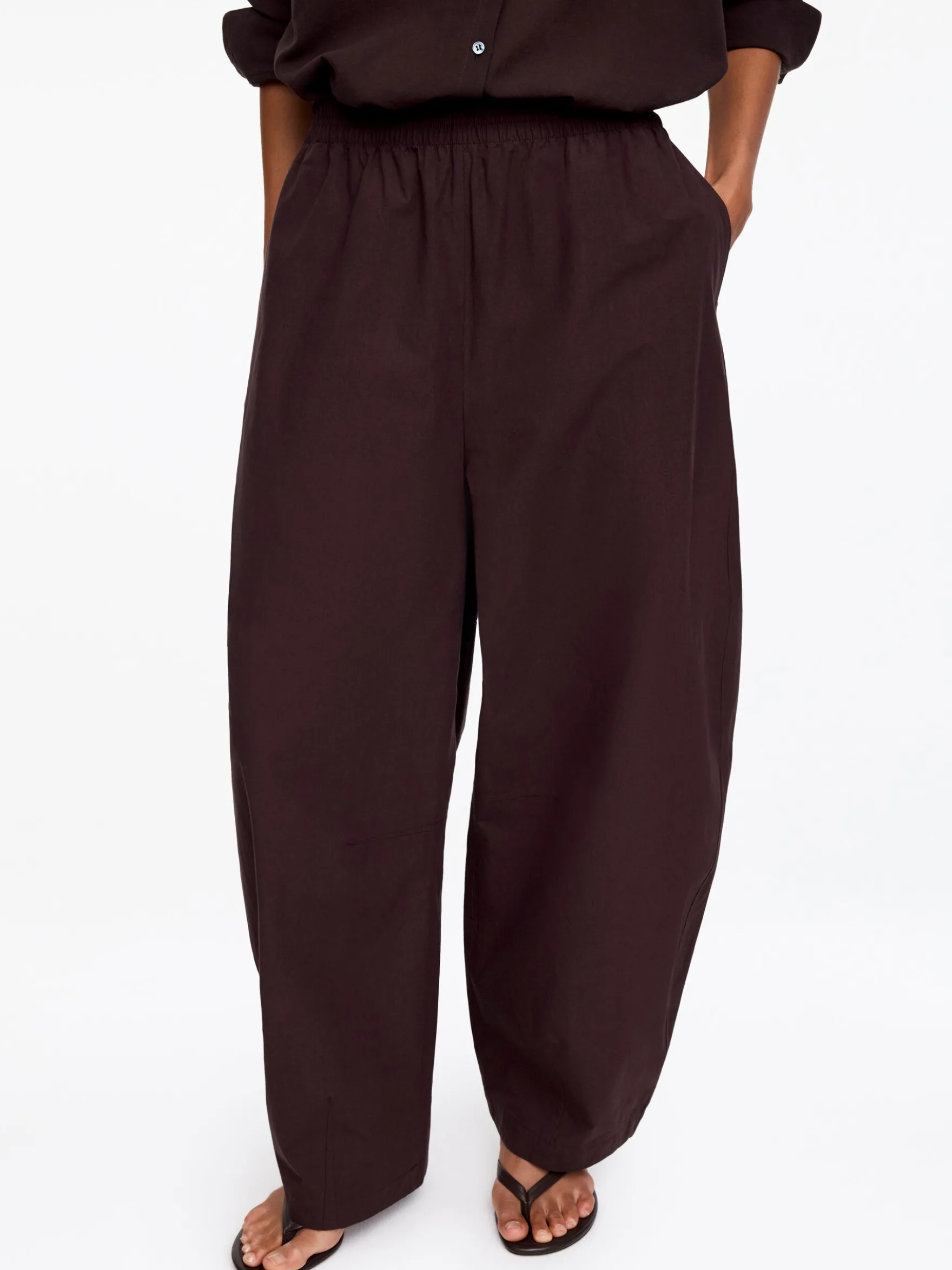 Baumwollhose mit Barrel Leg