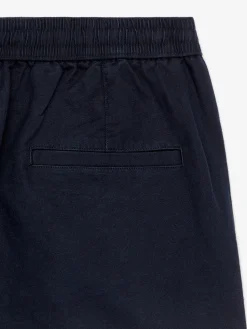 Baumwoll-Leinen-Shorts mit Schnürung