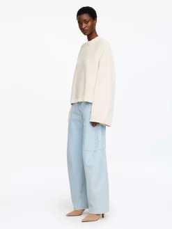 Baumwollpullover mit Cut-out