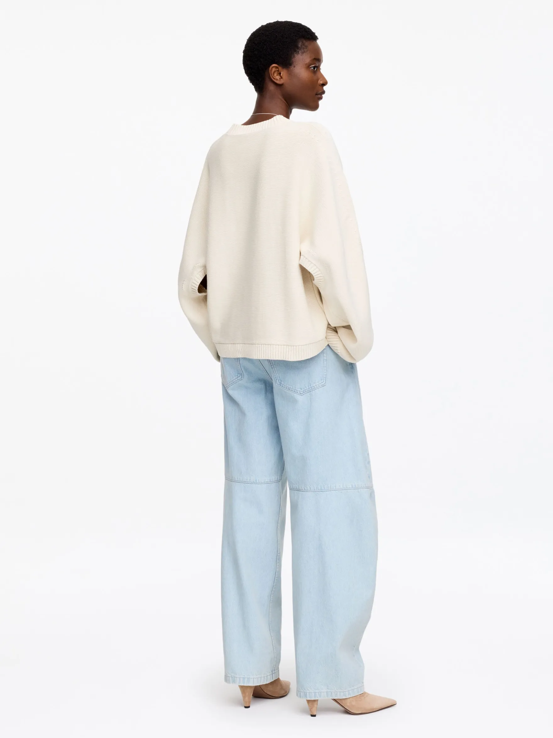 Baumwollpullover mit Cut-out