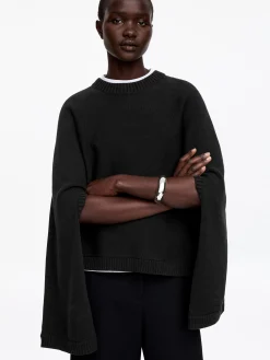 Baumwollpullover mit Cut-out