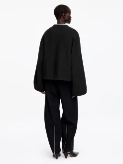 Baumwollpullover mit Cut-out