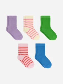 Baumwollsocken, 5er-Pack