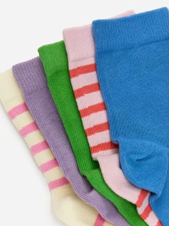 Baumwollsocken, 5er-Pack