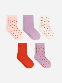 Baumwollsocken, 5er-Pack