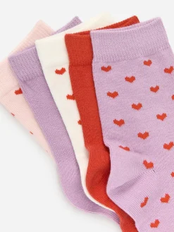 Baumwollsocken, 5er-Pack