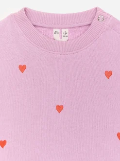 Baumwoll-Sweatshirt mit Stickerei