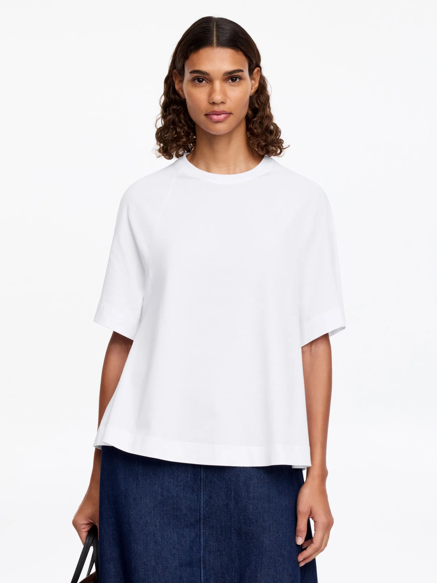 Baumwoll-T-Shirt in A-Linie