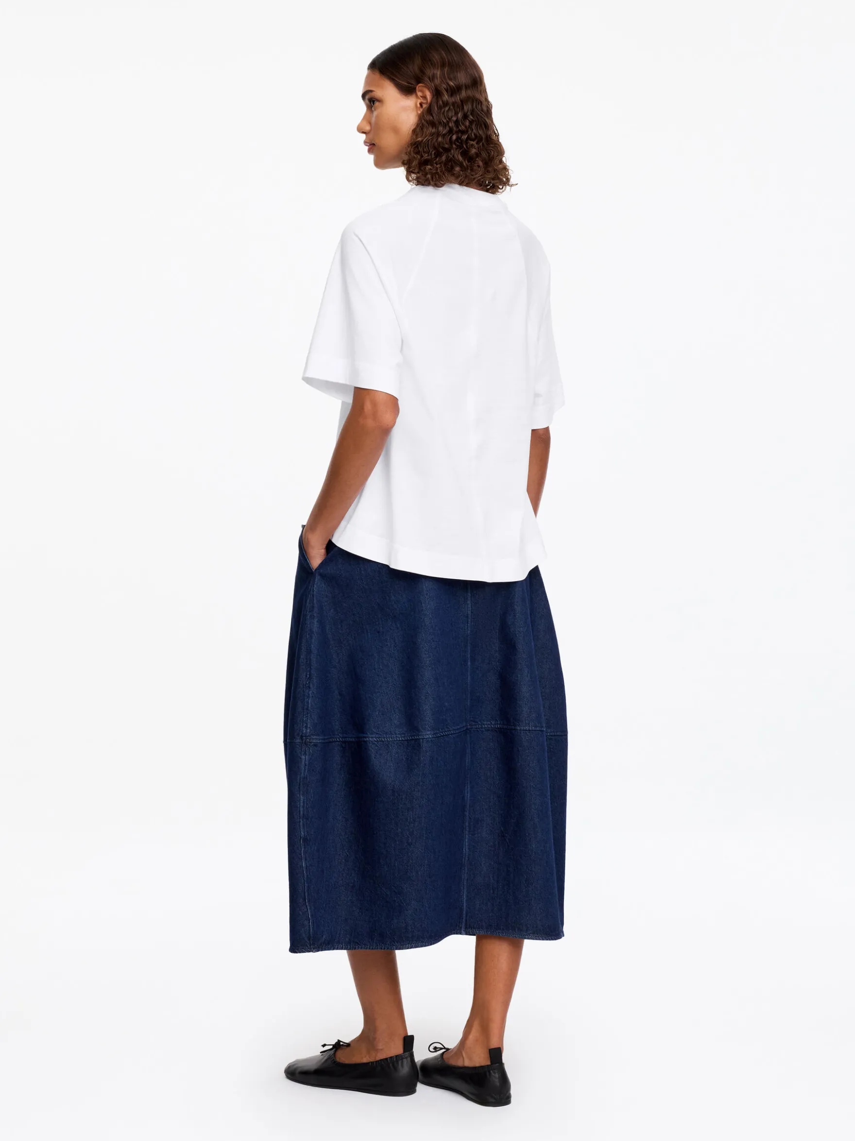 Baumwoll-T-Shirt in A-Linie