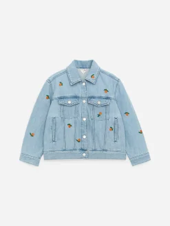 Bestickte Jeansjacke