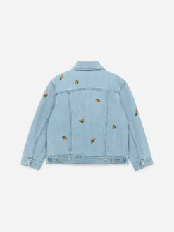 Bestickte Jeansjacke