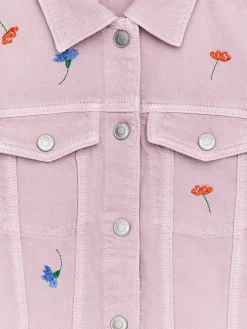 Bestickte Jeansjacke