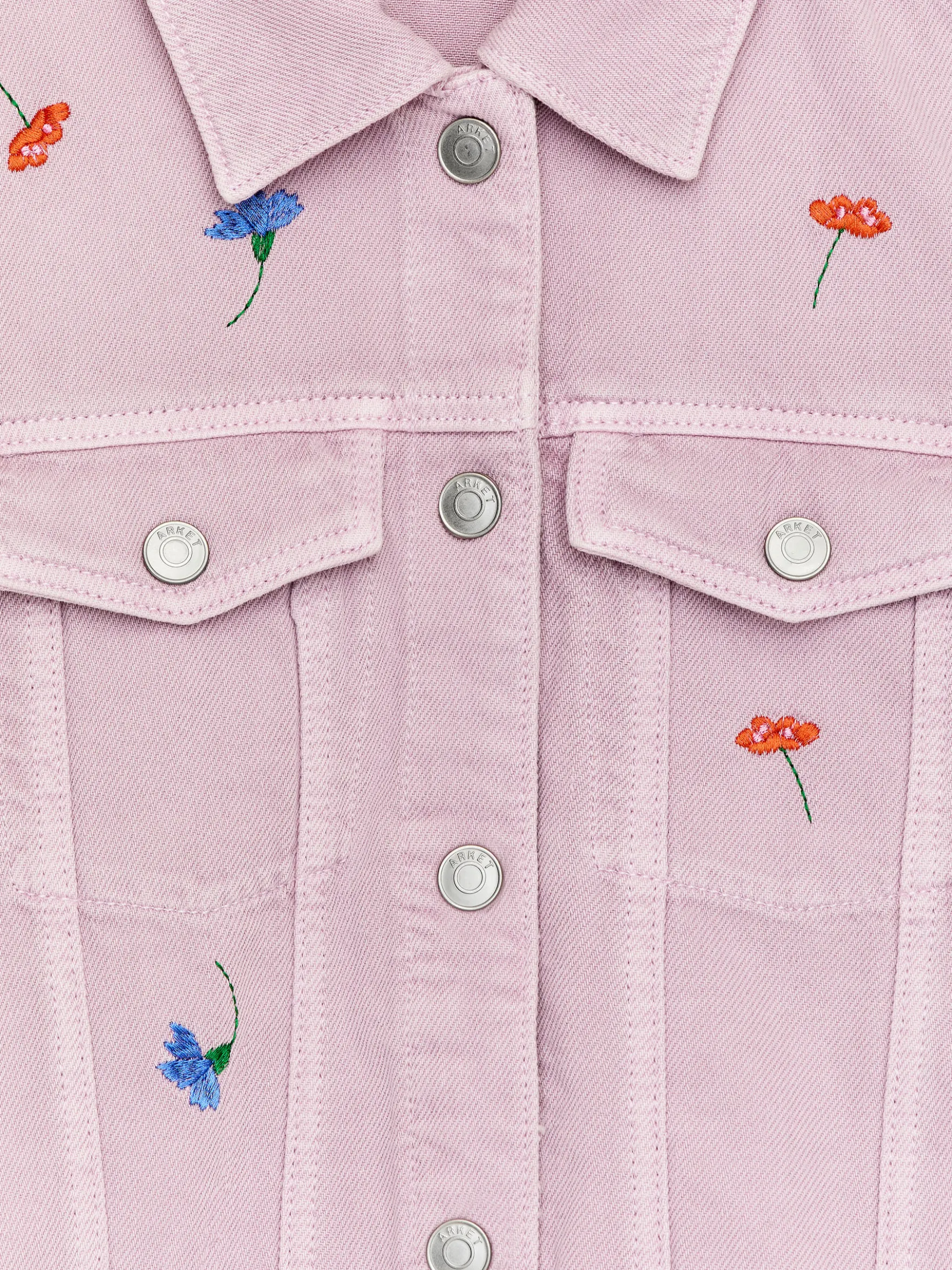 Bestickte Jeansjacke