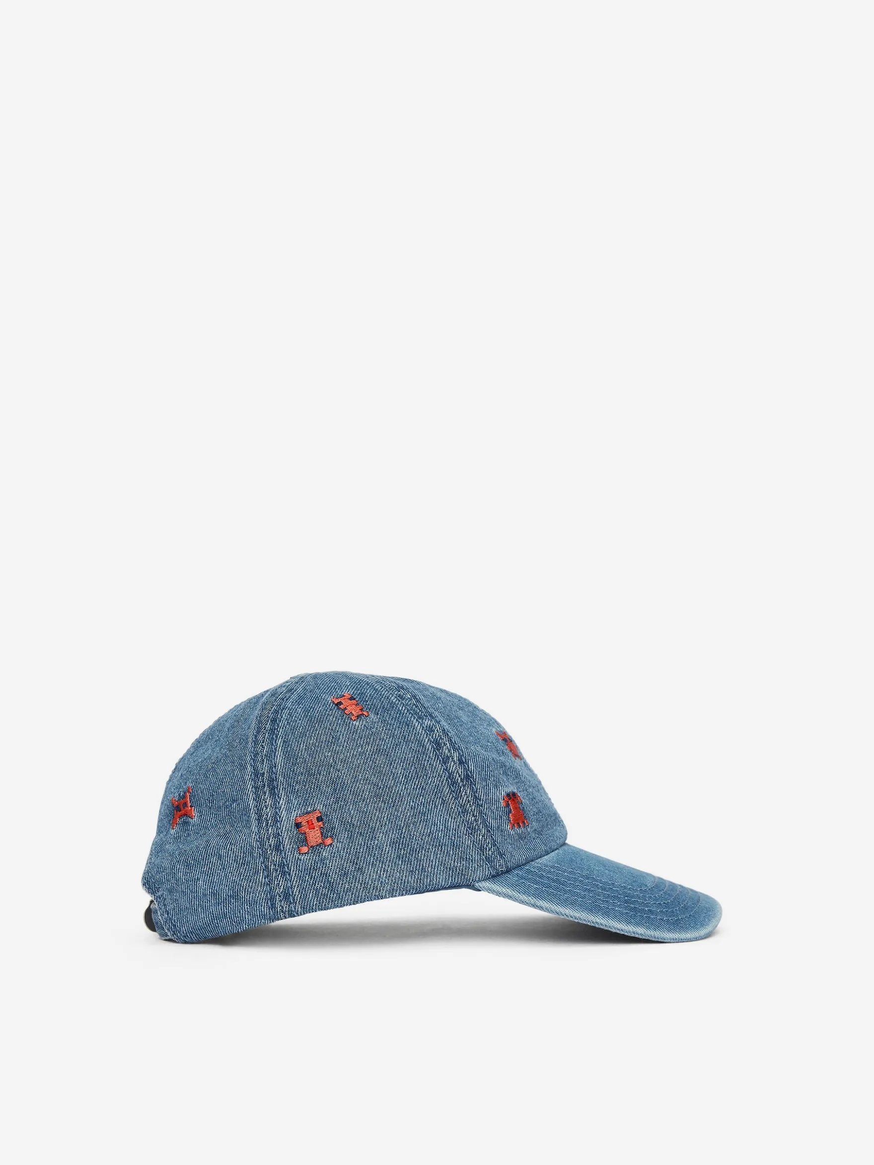 Bestickte Kappe aus Denim
