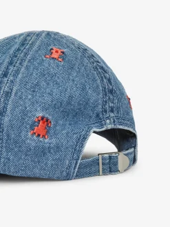 Bestickte Kappe aus Denim