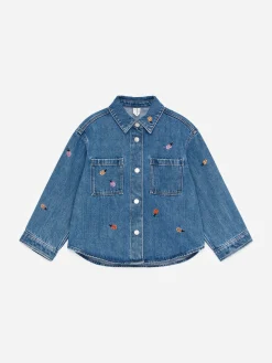 Besticktes Jeanshemd