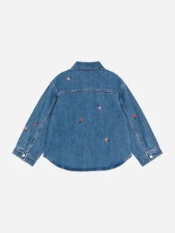 Besticktes Jeanshemd
