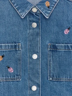Besticktes Jeanshemd