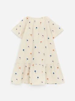 Besticktes Volantkleid