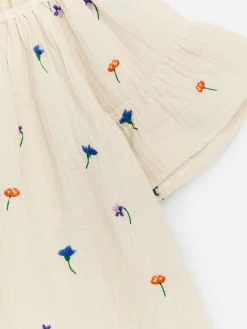 Besticktes Volantkleid