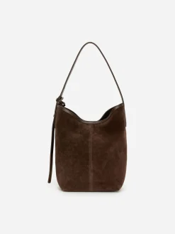 Beuteltasche aus Spaltvelours