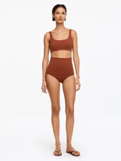 Bikinihose mit Umschlagbund