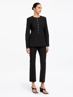 Blazer aus Leinenmischung
