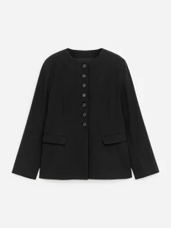 Blazer aus Leinenmischung
