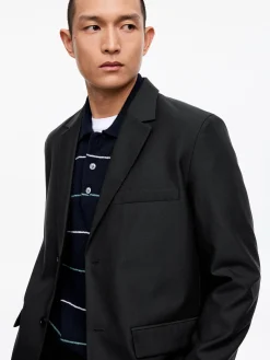 Blazer aus Wolle und Baumwolle
