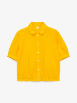 Bluse mit Bubikragen