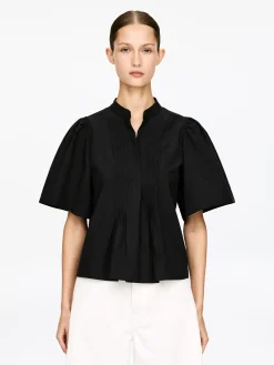 Bluse mit Falten