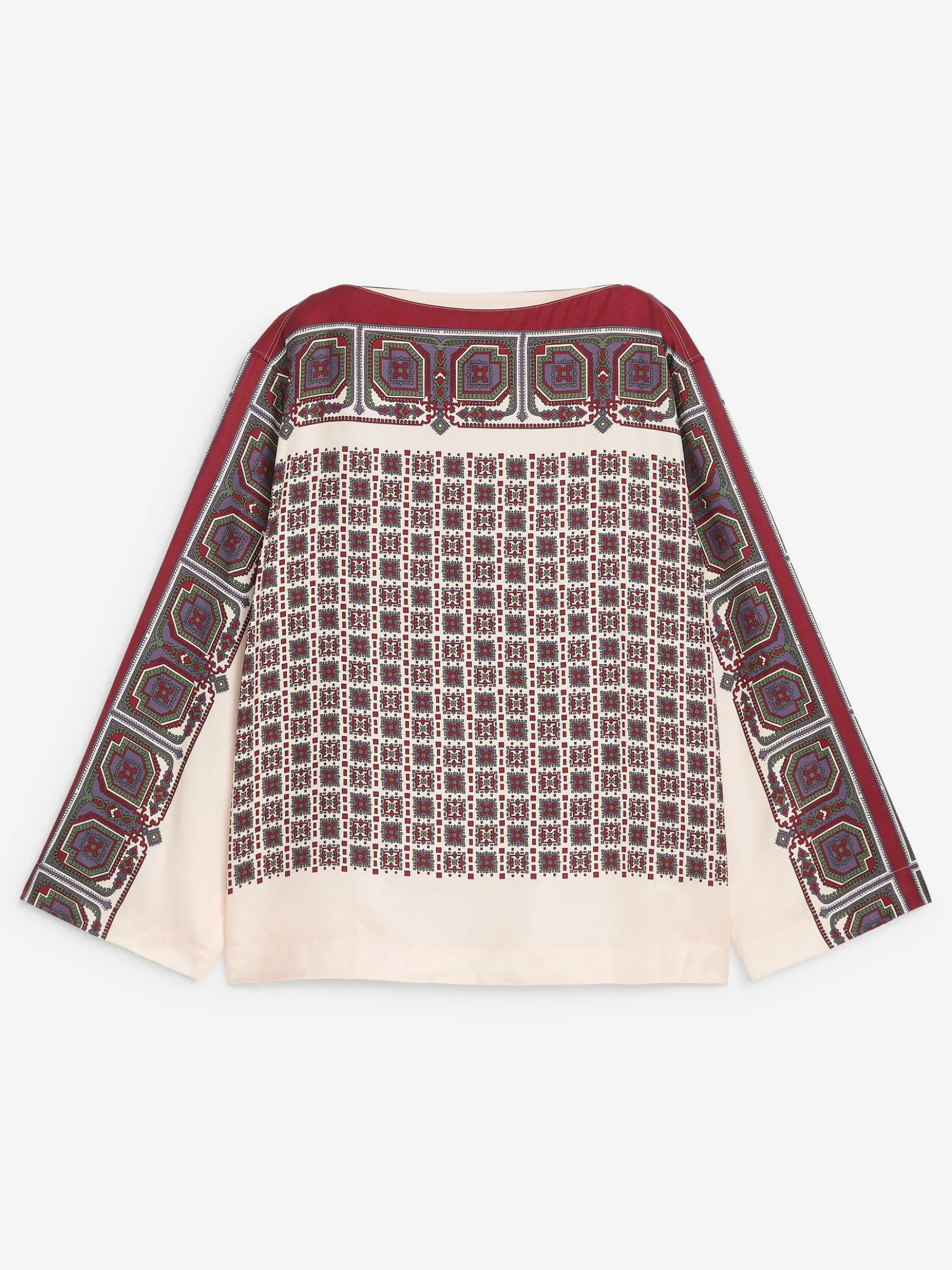 Bluse mit U-Boot-Ausschnitt