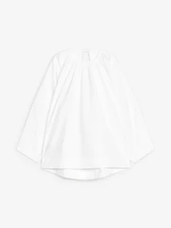 Bluse mit weitem Rückenausschnitt
