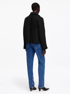 Bouclé-Jacke aus Wollmischung