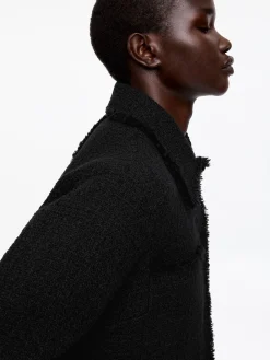 Bouclé-Jacke aus Wollmischung