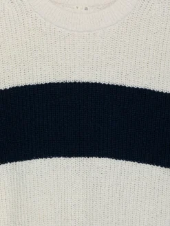 Bouclé-Pullover aus Baumwolle