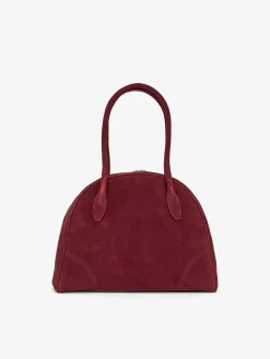 Bowlingtasche aus Spaltvelours