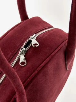 Bowlingtasche aus Spaltvelours