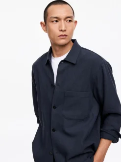 Canvas-Overshirt aus einer Tencel-Mischung