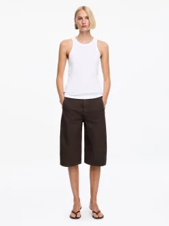 Canvas-Shorts mit Barrel-Leg