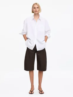 Canvas-Shorts mit Barrel-Leg