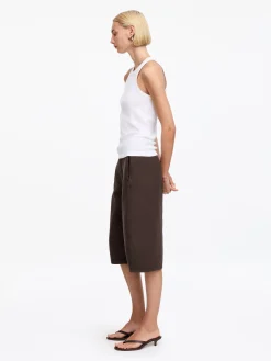 Canvas-Shorts mit Barrel-Leg