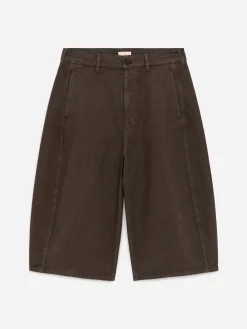 Canvas-Shorts mit Barrel-Leg