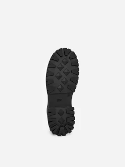 Chunky Stiefelette aus Leder