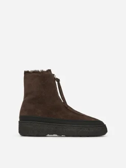 Chunky Velourslederstiefel