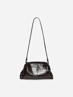 Clutch mit Krokodilprägung
